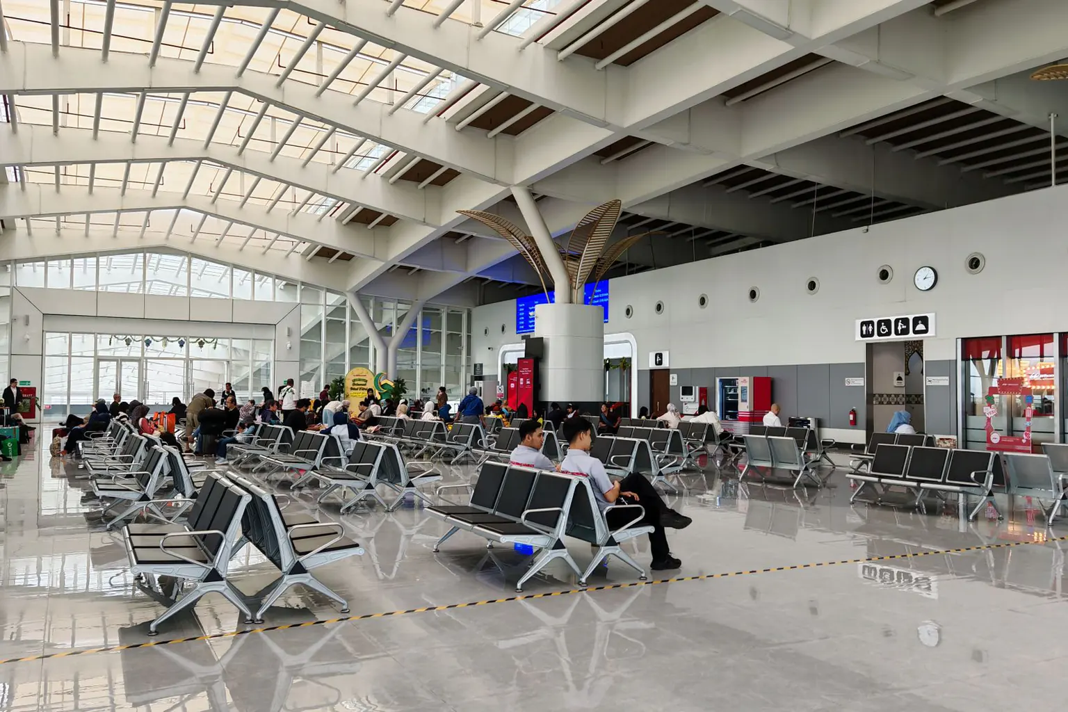 A passenger waiting area in a terminal