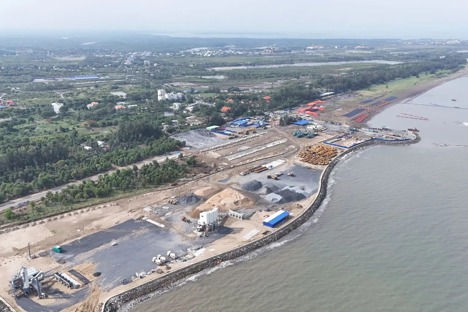 A coastal industrial area in Vietnam